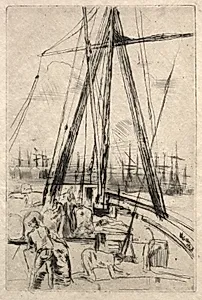 Shipping at Liverpool by James McNeill Whistler (American, 1834–1903)