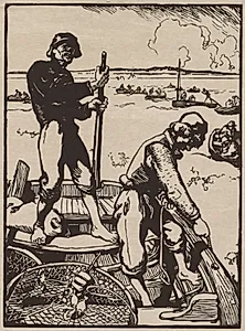 Shrimp Fishermen by Auguste Louis Lepère (French, 1849–1918)