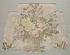Silk Fragment, Part of Panel called "Le panier fleuri"