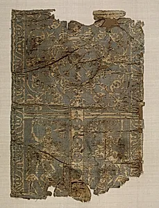 Silk Sleeve Decoration with Hunters by Unknown Artist