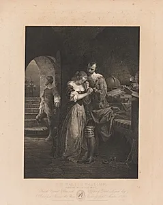 Sir Walter Raleigh Parting with His Wife by Charles Kennedy Burt (American, 1823–1892)