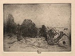 Six Etchings: Vesnots, Auvers on the Oise by Paul Gachet (French, 1828–1909)