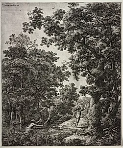 Six large upright landscapes with scenes from Ovid's Metamorphoses