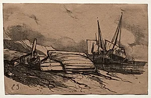 Six Marines by Eugène Isabey (French, 1803–1886)