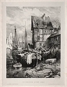 Six Marines:  Intérieur d'un port by Eugène Isabey (French, 1803–1886)