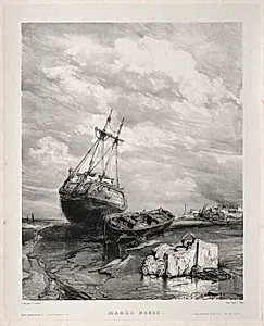 Six Marines:  Marée basse by Eugène Isabey (French, 1803–1886)