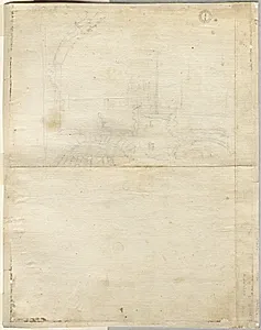 Sketch for San Giovanni in Laterano (verso) by Lievin Cruyl (Flemish, c. 1640-c. 1720)