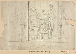 Sketch - News from the Army by Archibald Willard (American, 1836–1918)