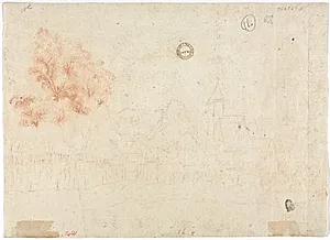 Sketch of a Village (verso) by Unknown Artist