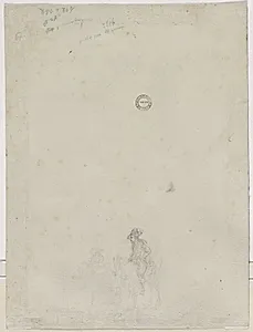 Sketch of Peasants at a Fountain (verso)