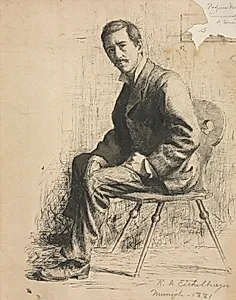 Sketch of Professor Mowotny by Robert A. Eichelberger (American, 1890)
