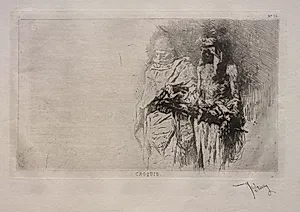 Sketch (Two Arabian Figures) by Mariano Fortuny (Spanish, 1838–1874)