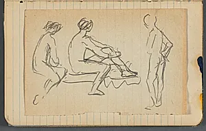 Sketchbook, loose sheet between pgs. 145 & 146 by Maurice Prendergast (American, 1858–1924)