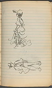 Sketchbook, page 070: Two Figures  by Maurice Prendergast (American, 1858–1924)