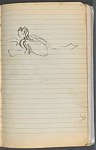 Sketchbook, page 072: Swimming Figure  by Maurice Prendergast (American, 1858–1924)