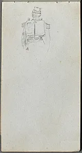 Sketchbook, page 08: Study of a Soldier from behind by Ernest Meissonier (French, 1815–1891)