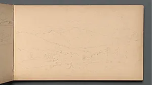 Sketchbook, page 10: Carter Mountian (?) by Sanford Robinson Gifford (American, 1823–1880)