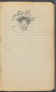 Sketchbook, page 159: Head of a Woman  by Maurice Prendergast (American, 1858–1924)