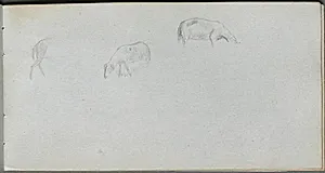 Sketchbook, page 20: Animal Study by Ernest Meissonier (French, 1815–1891)
