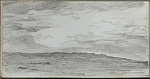Sketchbook, page 34: Landscape Study by Ernest Meissonier (French, 1815–1891)