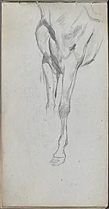 Sketchbook, page 48: Study of A Horse by Ernest Meissonier (French, 1815–1891)