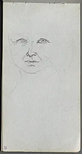 Sketchbook, page 59: Study of a Face by Ernest Meissonier (French, 1815–1891)