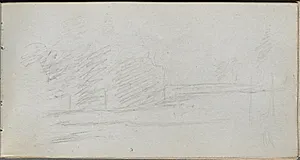 Sketchbook, page 78: Landscape Study by Ernest Meissonier (French, 1815–1891)