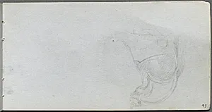 Sketchbook, page 93: Study of a Saddle by Ernest Meissonier (French, 1815–1891)