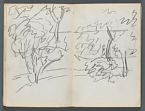 Sketchbook, The Dells, N° 127, page 068 & 69: Landscape by Maurice Prendergast (American, 1858–1924)