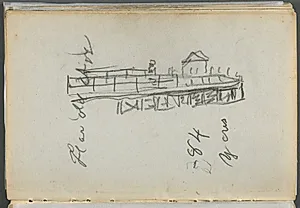 Sketchbook, The Dells, N° 127, page 186: Dock by Maurice Prendergast (American, 1858–1924)