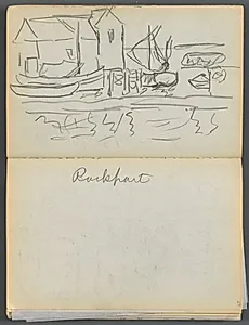 Sketchbook- The Granite Shore Hotel, Rockport, page 028 & 29: "Rockport"  by Maurice Prendergast (American, 1858–1924)
