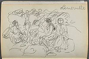 Sketchbook- The Granite Shore Hotel, Rockport, page 062: "Laneville" by Maurice Prendergast (American, 1858–1924)