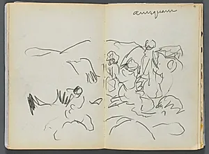 Sketchbook- The Granite Shore Hotel, Rockport, page 090 & 91: "Annisquam"  by Maurice Prendergast (American, 1858–1924)