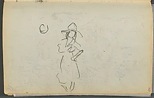 Sketchbook- The Granite Shore Hotel, Rockport, page 167: Figure  by Maurice Prendergast (American, 1858–1924)