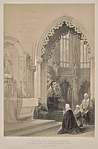Sketches in Belgium and Germany, Second Series:  No. 1 - Title Page - St. Jacques, Liege by Louis Haghe (British, 1806–1885)
