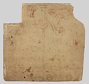 Sketches of Horses (verso) by Unknown Artist