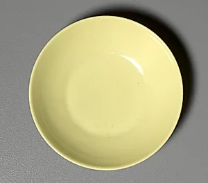 Small Dish with Yellow Monochrome Glaze by Unknown Artist