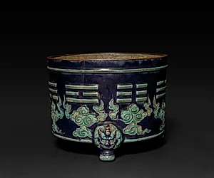 Small Jardiniere with Three Legs:  Fahua Ware by Unknown Artist