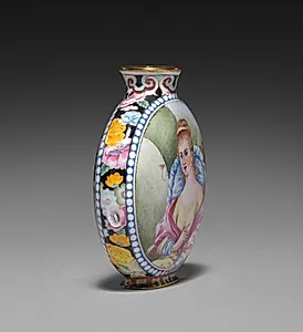 Snuff Bottle with European Figures by Unknown Artist