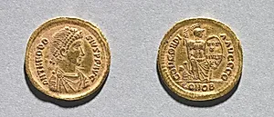 Solidus of Theodosius I the Great  by Unknown Artist