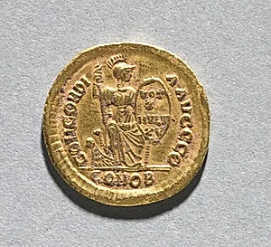 Solidus of Theodosius I the Great (reverse) by Unknown Artist