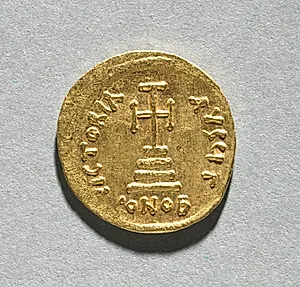 Solidus with Heraclius and his Son Heraclius Constantine (reverse) by Unknown Artist