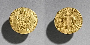 Solidus with Romanus I Lecapenus and His Son Christopher  by Unknown Artist