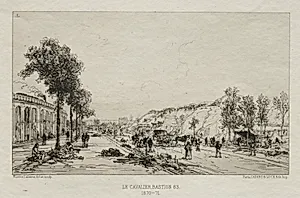 Souvenirs artistiques du Siège de Paris: Le Cavalie (Bastion 63) by Maxime Lalanne (French, 1827–1886)