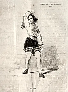 Souvenirs du Bal Chicard:  Pistolet by Paul Gavarni (French, 1804–1866)