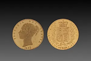 Sovereign: Victoria (obverse); Shield of Arms (reverse)