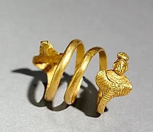 Spiral Ring with Isis and Serapis by Unknown Artist