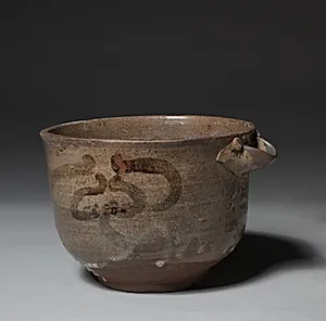 Spouted Bowl with Flower Design by Unknown Artist