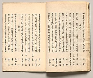 Spread Fifteen from Volume One of People of Japan in Light Verse (Kyōka) by Utagawa Hiroshige (Japanese, 1797–1858)