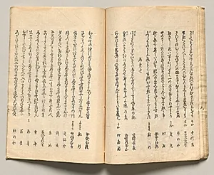 Spread Nineteen from Volume Five of People of Japan in Light Verse (Kyōka) by Utagawa Hiroshige (Japanese, 1797–1858)